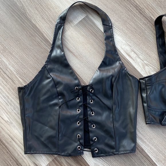 TWO faux leather tops - Picture 2 of 5